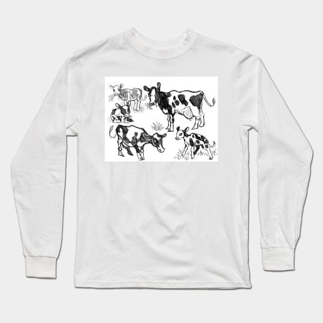 Grazing cows Long Sleeve T-Shirt by Angsty-angst